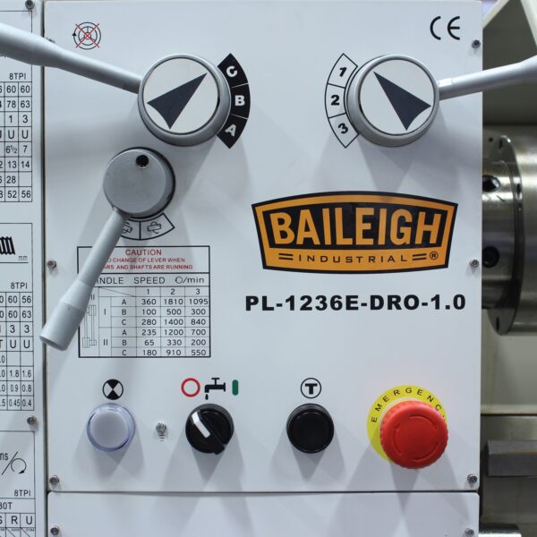 Baileigh PL-1236E-DRO Economical Precision Lathe