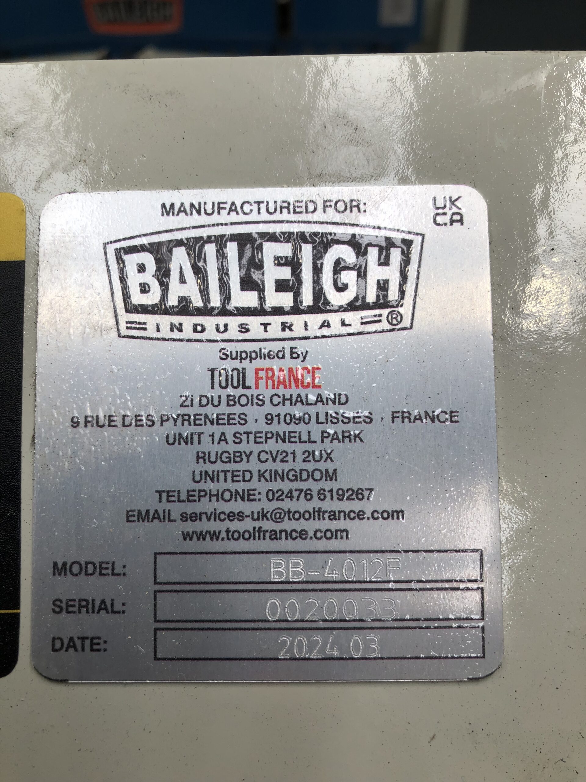 Baileigh BB-4012F Box & Pan Folder *Ex-Demo* 2 Baileigh BB-4012F Box & Pan Folder *Ex-Demo* - Image 2