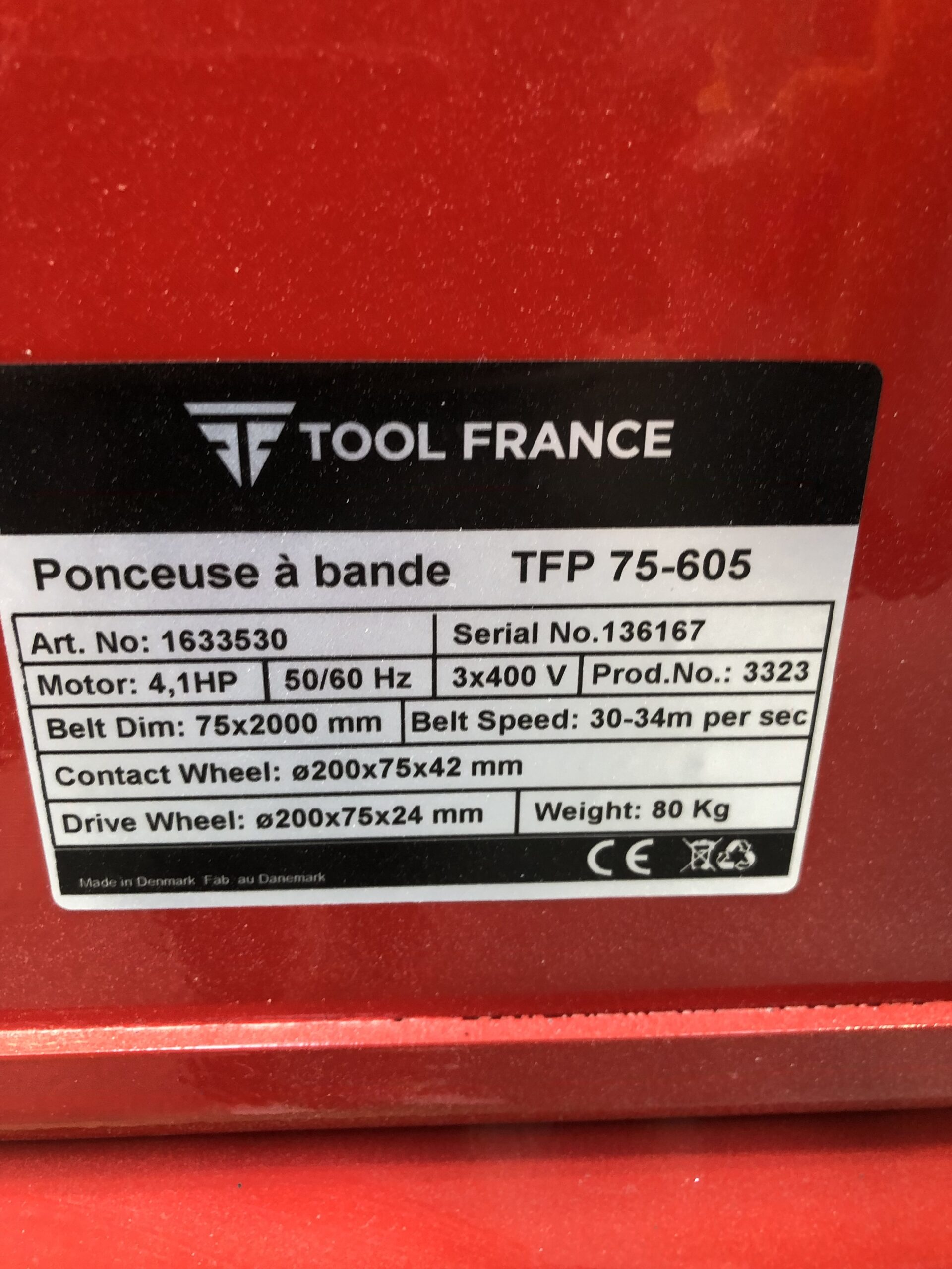 TFP-75-605 3" (75mm) Belt Grinder 400v 2.2kW 3 Phase *Ex-Demo* 5 TFP-75-605 3" (75mm) Belt Grinder 400v 2.2kW 3 Phase *Ex-Demo* - Image 5